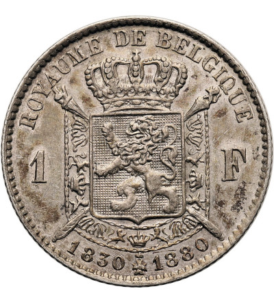 Belgium, Leopold II (1865-1909). 1 Franc 1880, Fifty Years of Belgian Independence