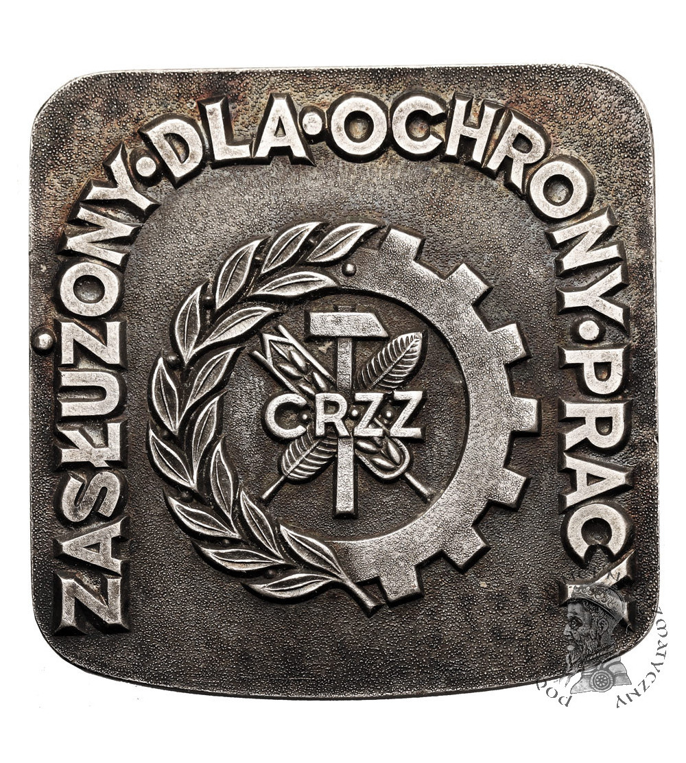 Poland, PRL (1952-1989). CRZZ Plaquette “Meritorious for Labor Protection”