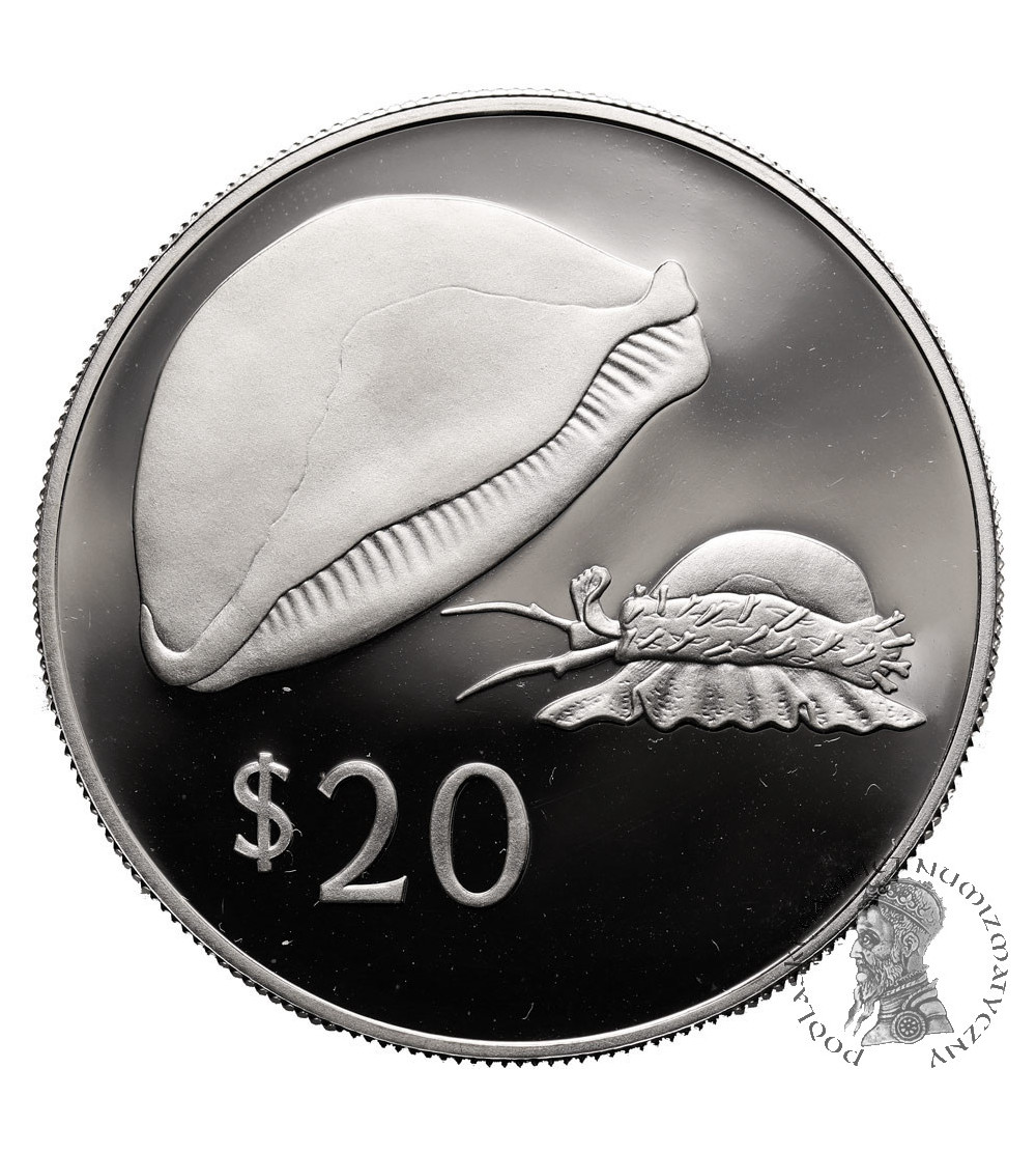 Fiji, Elizabeth II (1952-1987). 20 Dollars 1978, Golden Cowrie, series: Conservation - Proof