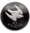 Zambia. 10 Kwacha 1979, Taita Falcon, series: Conservation - Proof