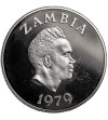 Zambia. 10 Kwacha 1979, Taita Falcon, series: Conservation - Proof