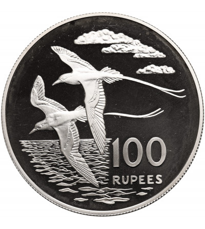 Seychelles. 100 Rupees 1978, White-tailed Tropicbird, series: Conservation - Proof