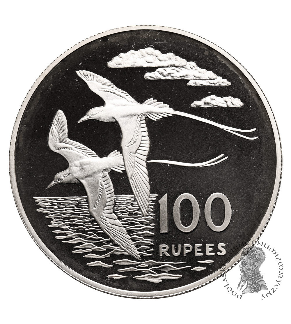 Seychelles. 100 Rupees 1978, White-tailed Tropicbird, series: Conservation - Proof