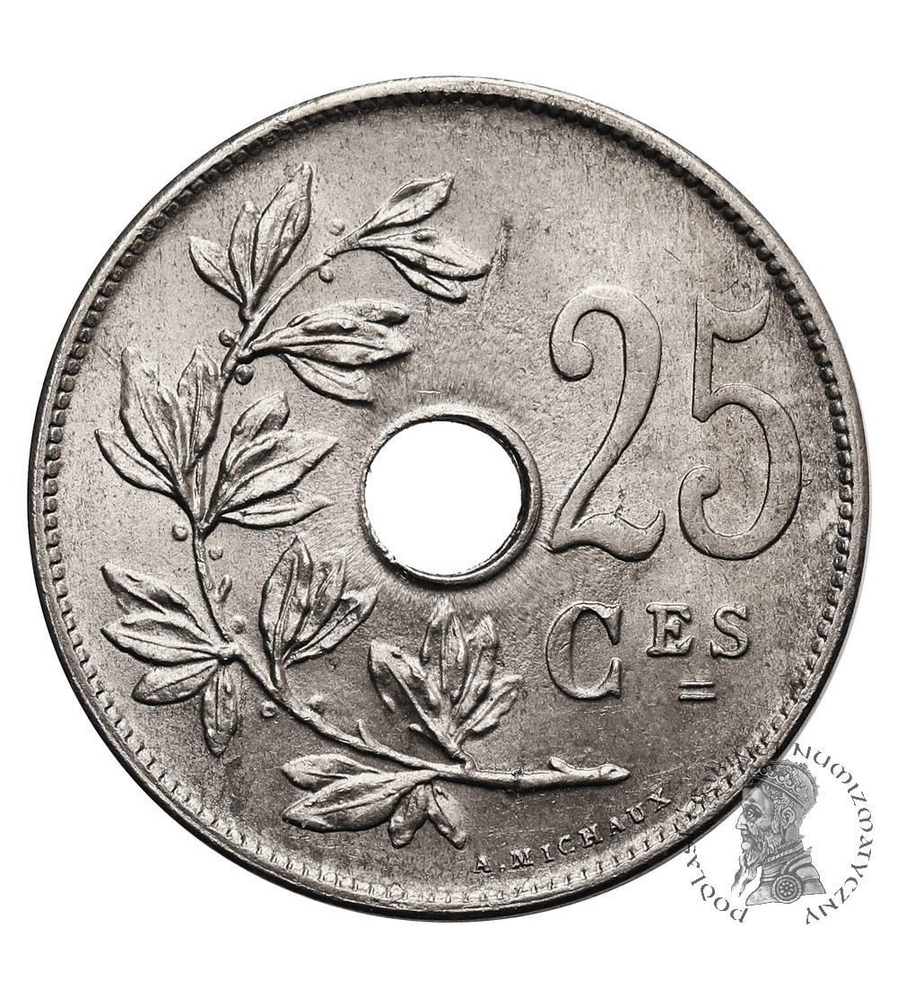 Belgia, Albert I (1909-1934). 25 Centimes 1920, BELGIQUE