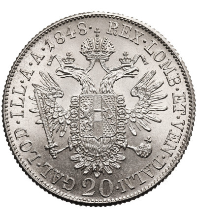 Austria, Ferdynand I (1835 - 1848). 20 krajcarów 1848 A, Wiedeń