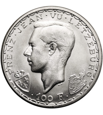 Luxembourg, Charlotte (1919-1964). 100 Francs 1946, 600th Anniversary of the Death of John the Blind at the Battle of Crécy