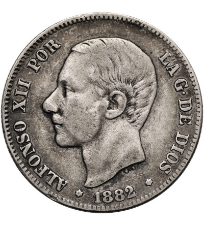 Hiszpania, Alfonso XII (1874-1885). 2 Pesetas 1882 MS-M