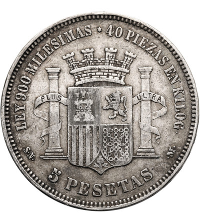 Hiszpania, Rząd Tymczasowy (1868-1871). 5 Pesetas 1870 (70) SN-M