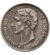 Hiszpania, Alfonso XII (1874-1885). 5 Pesetas 1875 (75) DE-M