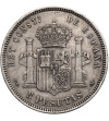 Spain, Alfonso XIII (1886-1931). 5 Pesetas 1890 (90) PG-M