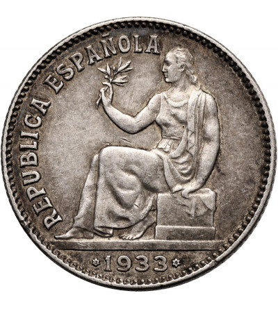 Hiszpania, Druga Republika (1931-1939). 1 Peseta 1933 (3-4)