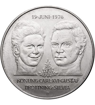 Sweden, Carl XVI Gustaf (1973 - date). 50 Kronor 1976, Wedding of King Carl XVI Gustaf and Queen Silvia