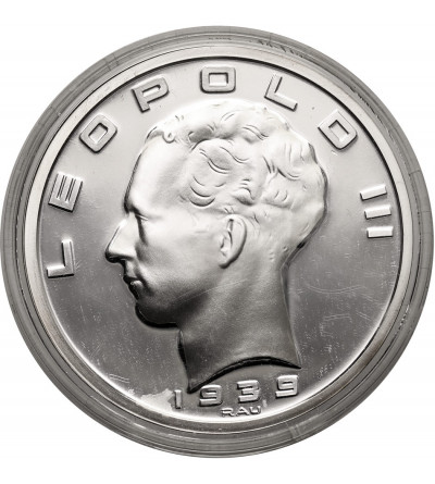 Belgia, Leopold III (1934-1947). 50 franków 1939, Oficjalne Nowe Bicie (Restrike) - Proof