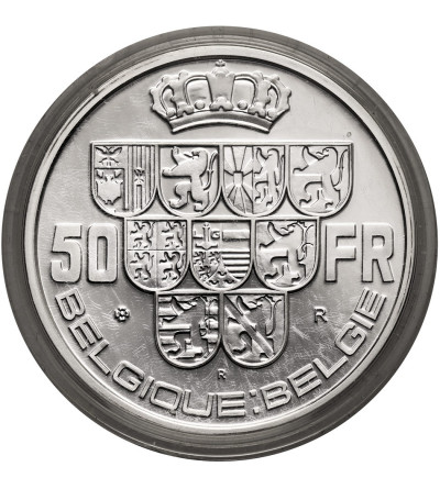 Belgia, Leopold III (1934-1947). 50 franków 1939, Oficjalne Nowe Bicie (Restrike) - Proof