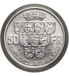 Belgia, Leopold III (1934-1947). 50 franków 1939, Oficjalne Nowe Bicie (Restrike) - Proof