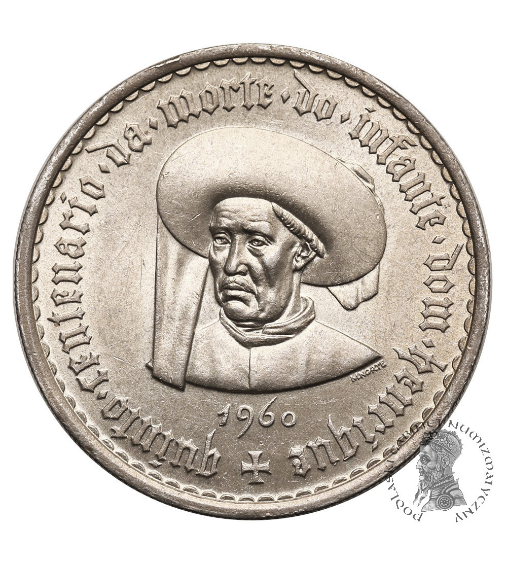 Portugal, Second Republic (1926-1974). 20 Escudos 1960, 500th Anniversary of the Death of Prince Henry the Navigator