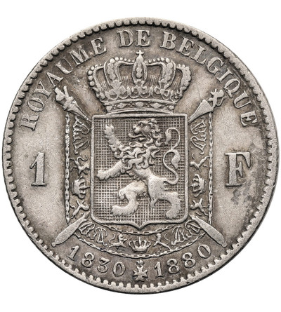 Belgium, Leopold II (1865-1909). 1 Franc 1880, Fifty Years of Belgian Independence