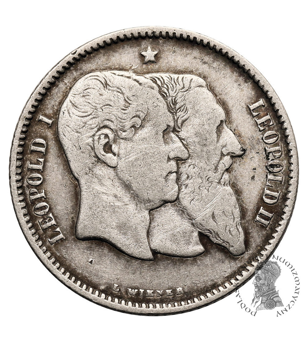 Belgium, Leopold II (1865-1909). 1 Franc 1880, Fifty Years of Belgian Independence