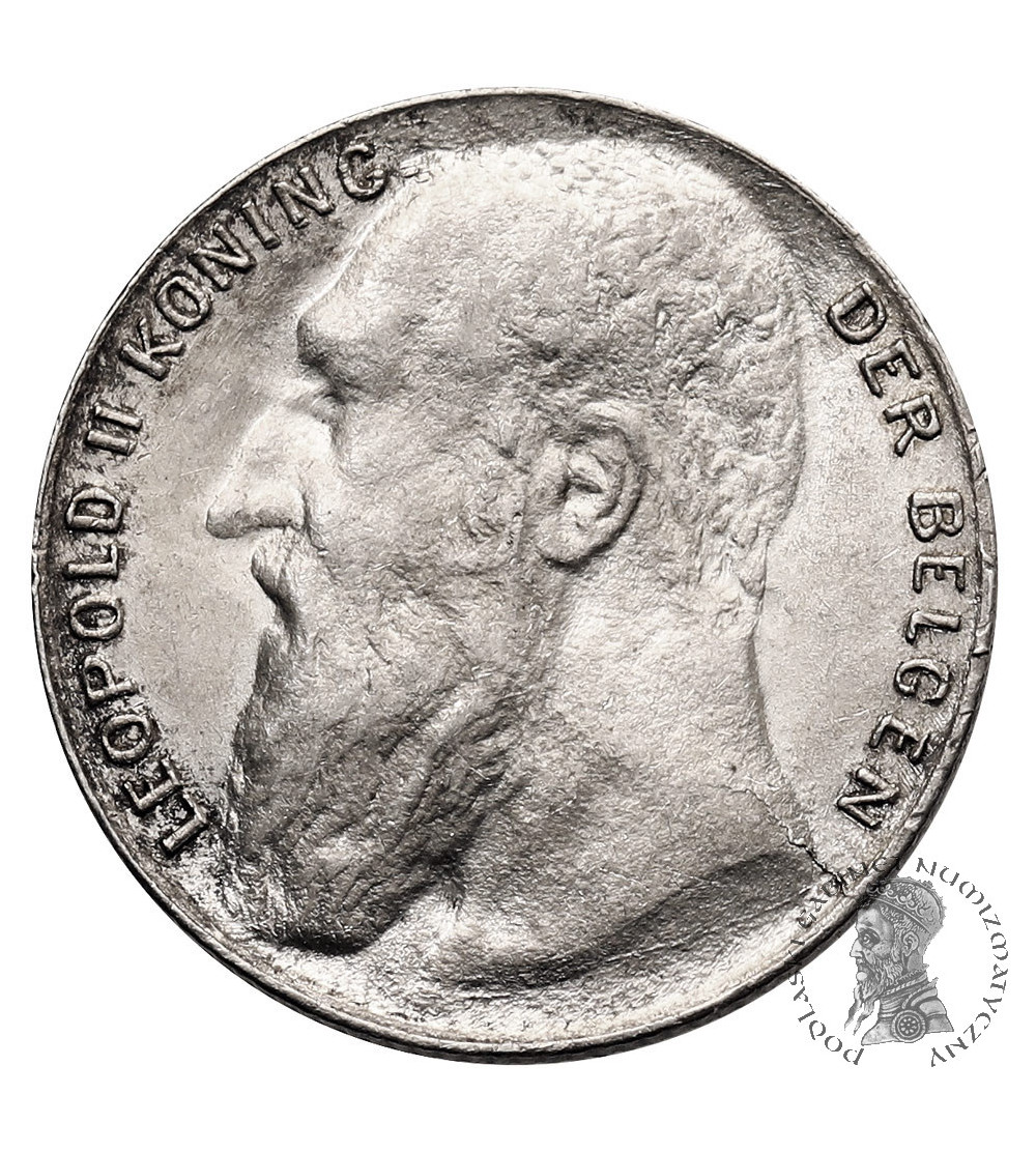 Belgia, Leopold II (1865-1909). 50 Centimes 1901, DER BELGEN