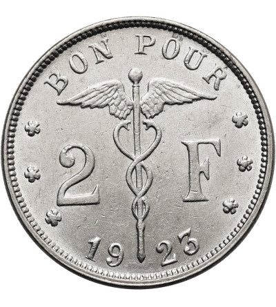 Belgium, Albert I (1909-1934). 2 Francs 1923, BELGIQUE