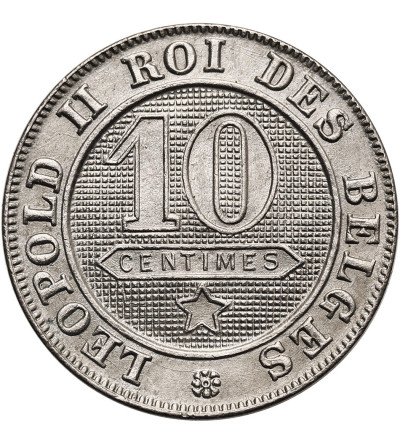 Belgia, Leopold II (1865-1909). 10 Centimes 1894, DES BELGES