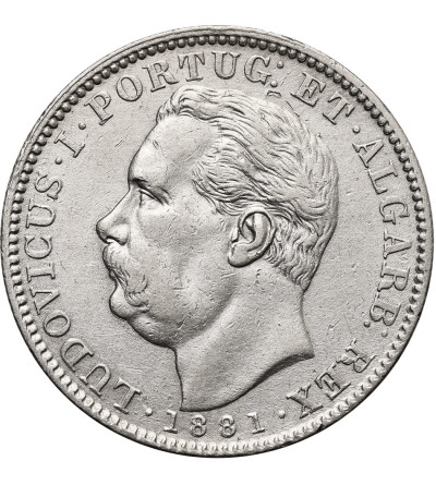 Portuguese India, Louis I (Luís I) (1861-1889). 1 Rupia 1881