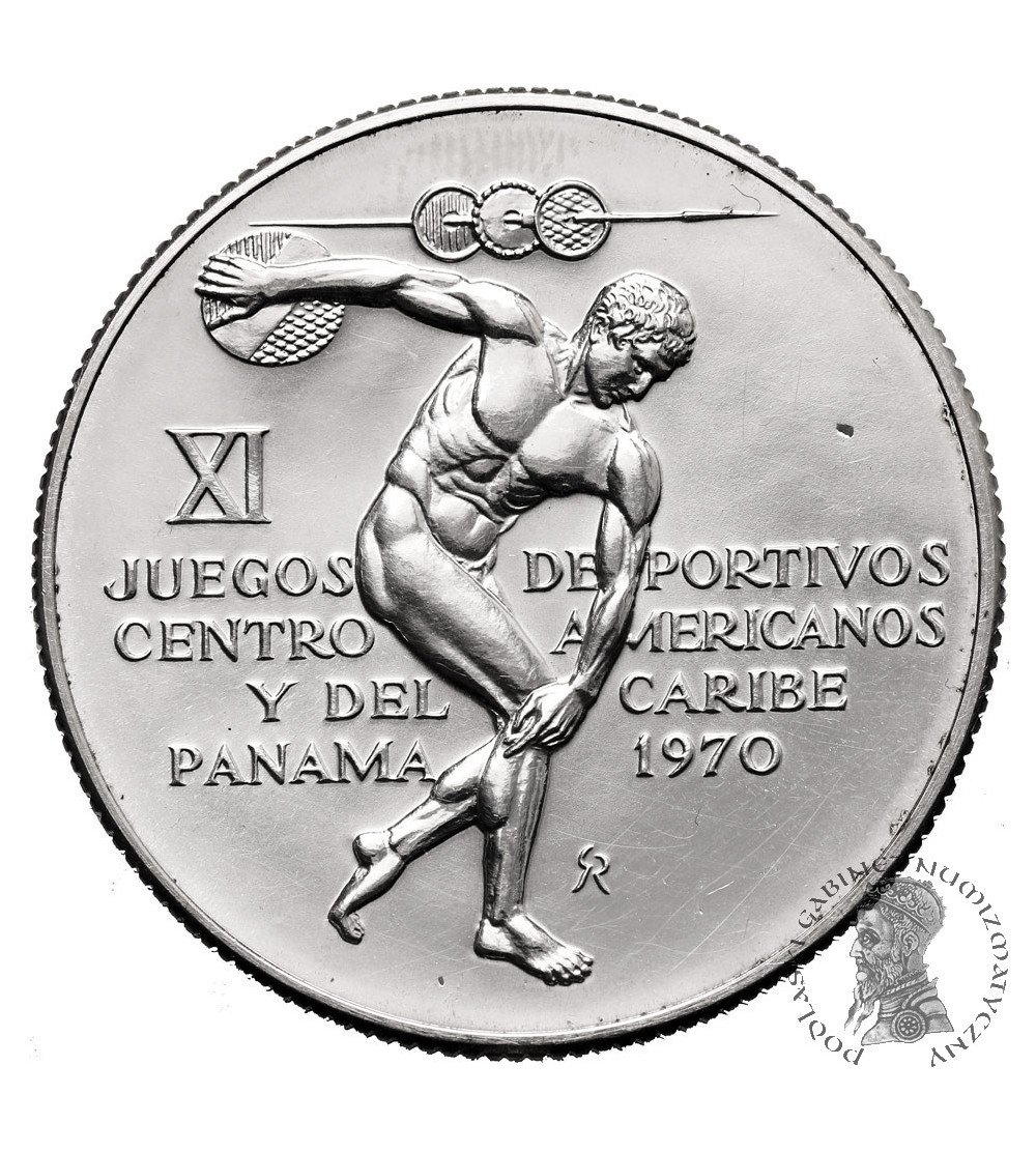 Panama. 5 Balboas 1970, 11th Central American and Caribbean Games