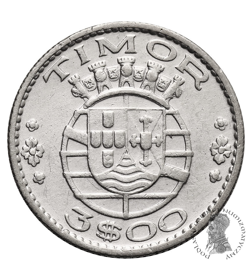 Timor, Portuguese Overseas Province (1951-1974). 3 Escudos 1958