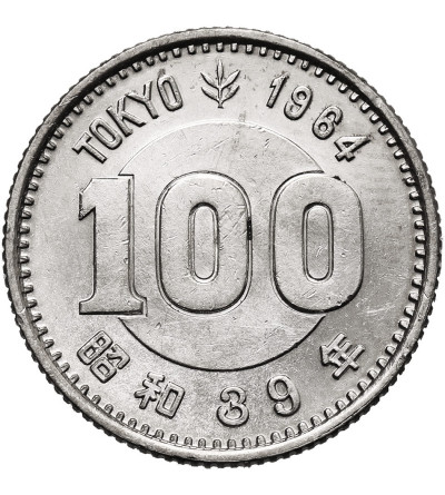 Japonia, Shōwa (1926-1989). 100 Yen, rok 39 / 1964 AD, XVIII Letnie Igrzyska Olimpijskie, Tokio 1964