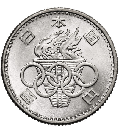 Japonia, Shōwa (1926-1989). 100 Yen, rok 39 / 1964 AD, XVIII Letnie Igrzyska Olimpijskie, Tokio 1964