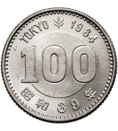 Japan, Shōwa (1926-1989). 100 Yen, Yr. 39 / 1964 AD, XVIII Summer Olympic Games Tokyo 1964