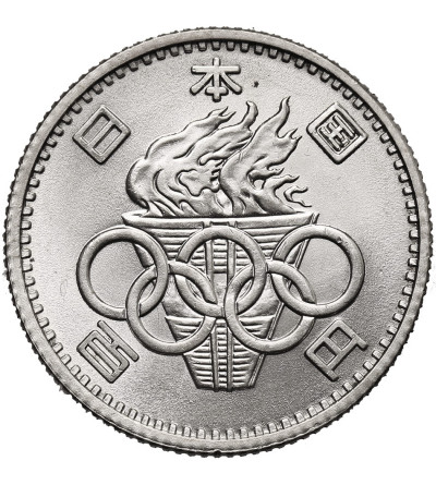 Japonia, Shōwa (1926-1989). 100 Yen, rok 39 / 1964 AD, XVIII Letnie Igrzyska Olimpijskie, Tokio 1964