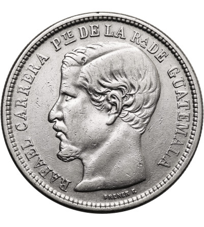 Guatemala, Rafael Carrera. 1 Peso 1864 R