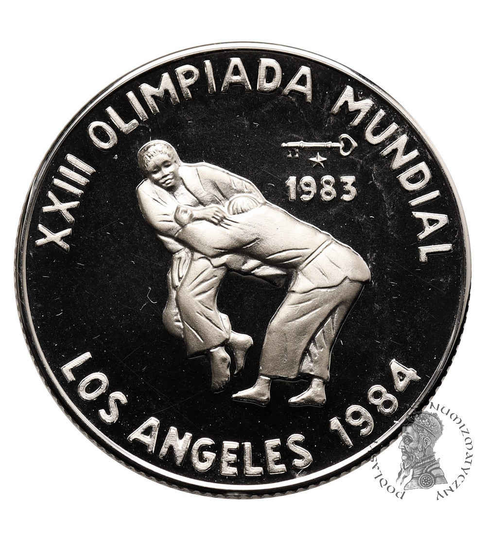 Kuba, Druga Republika (od 1959). 5 Pesos 1983, XXIII Igrzyska Olimpijskie, Los Angeles 1984, Judo - Proof