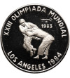 Kuba, Druga Republika (od 1959). 5 Pesos 1983, XXIII Igrzyska Olimpijskie, Los Angeles 1984, Judo - Proof