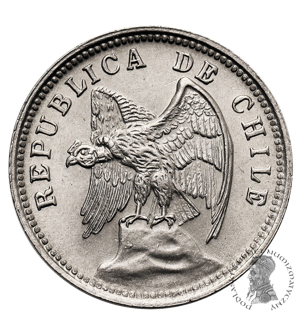 Chile, Republic. 5 Centavos 1936, Condor