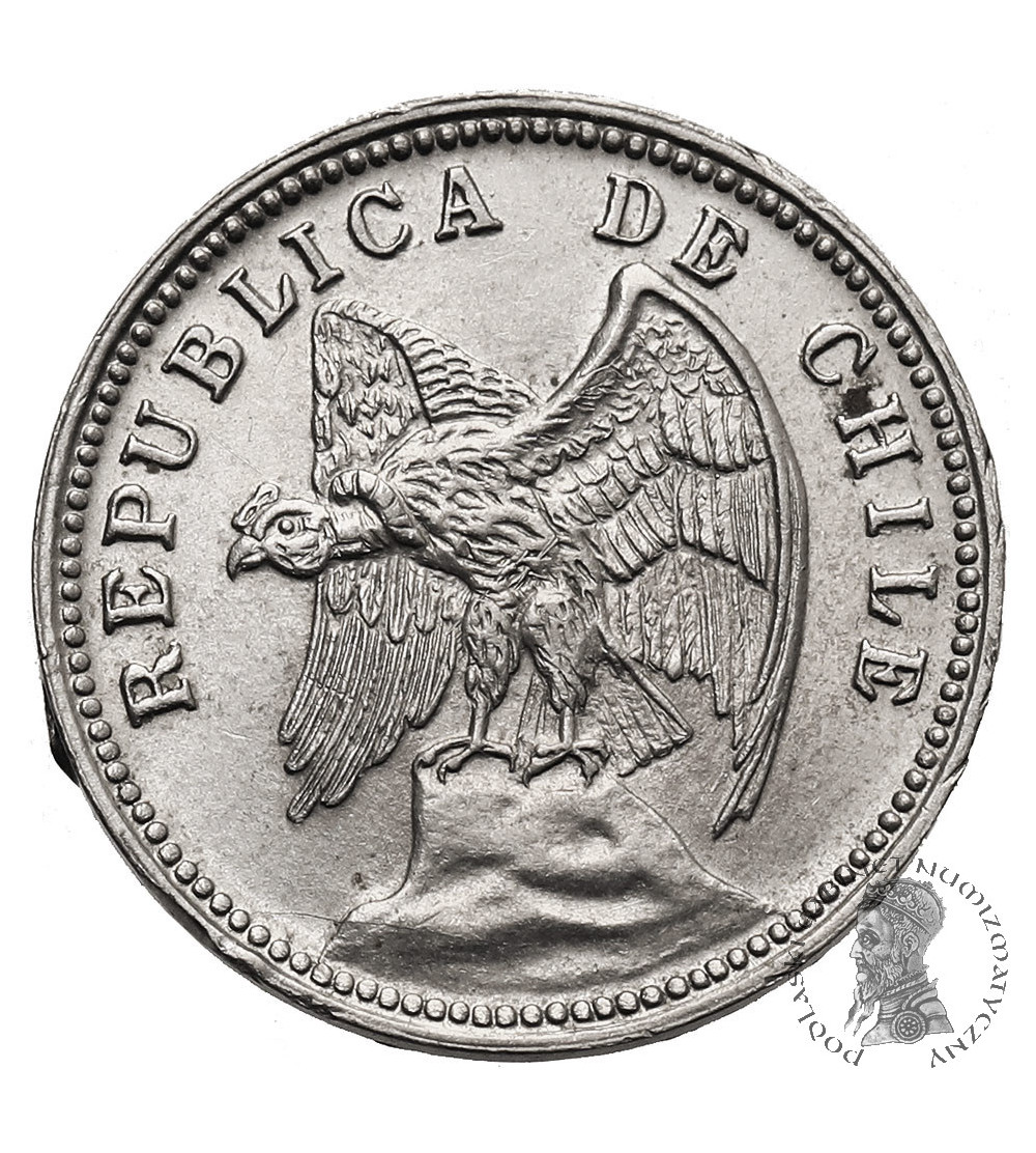 Chile, Republic. 5 Centavos 1938, Condor