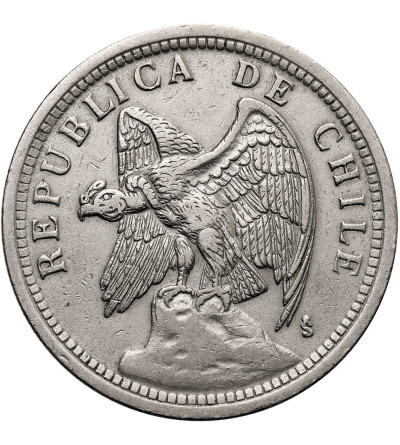 Chile, Republic. 1 Peso 1933, Condor