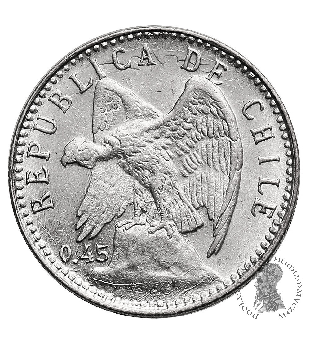 Chile, Republic. 5 Centavos 1916, Condor