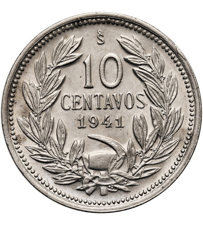 Chile, Republic. 10 Centavos 1941, Condor