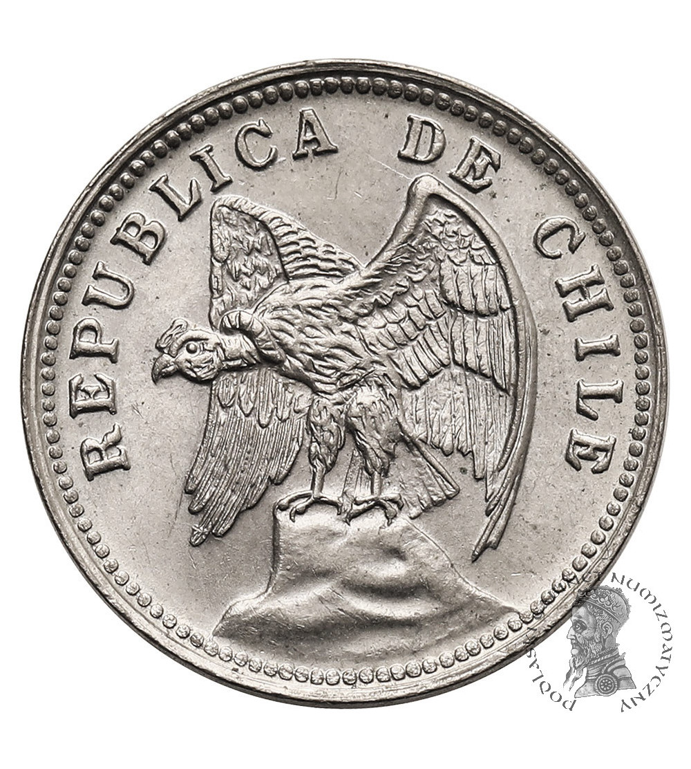 Chile, Republic. 5 Centavos 1938, Condor