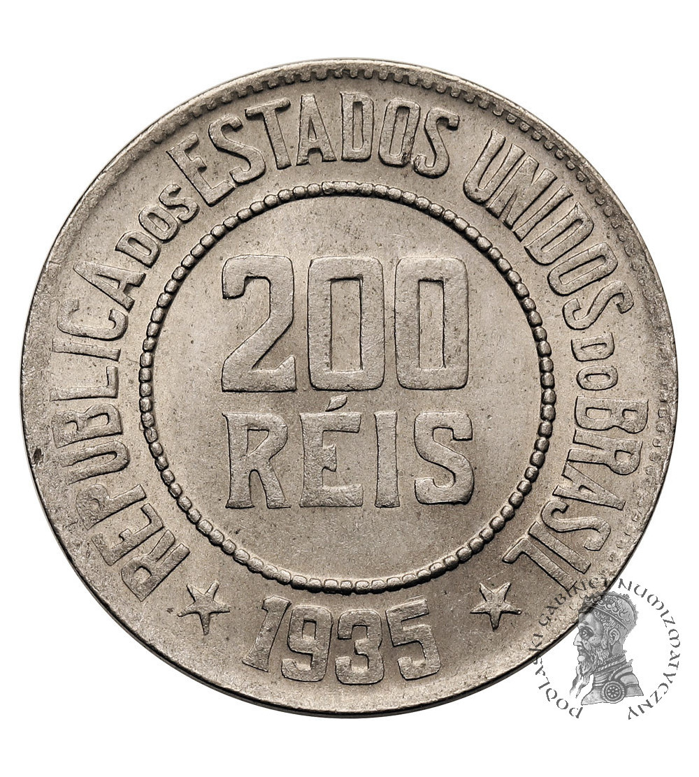 Brazil. 200 Reis 1935, Liberty