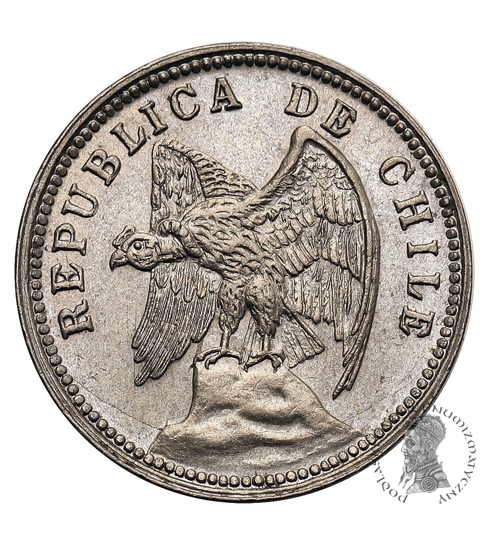 Chile, Republic. 5 Centavos 1934, Condor