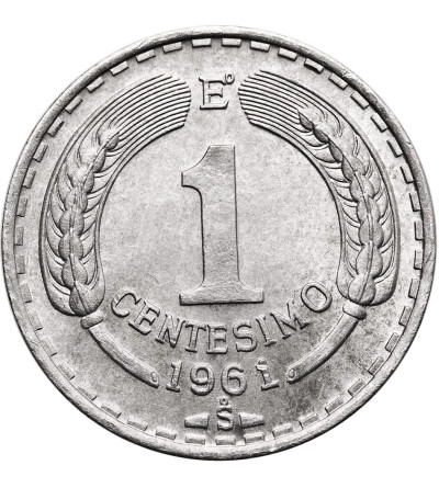 Chile, Republic. 1 Centesimo 1961, Condor