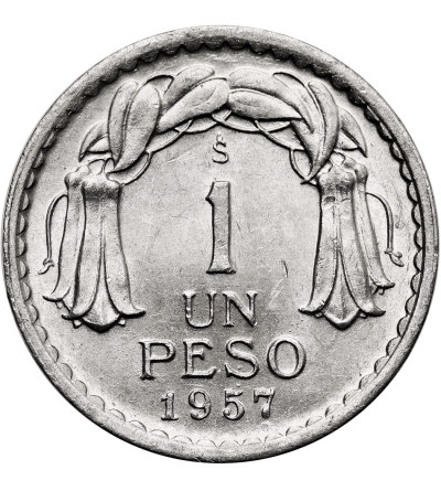 Chile, Republic. 1 Peso 1957