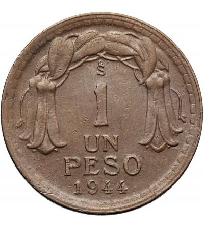 Chile, Republic. 1 Peso 1944