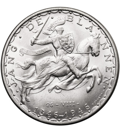 Luxembourg. 100 Francs 1946, 600th Anniversary of the Death of John the Blind at the Battle of Crécy