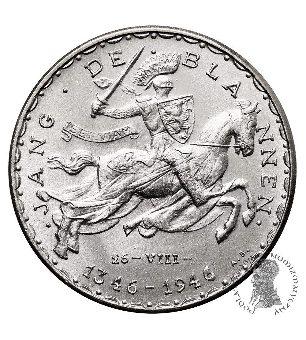 Luksemburg. 50 franków 1946, 600 Rocznica Śmierci Jana Ślepego w bitwie pod Crécy