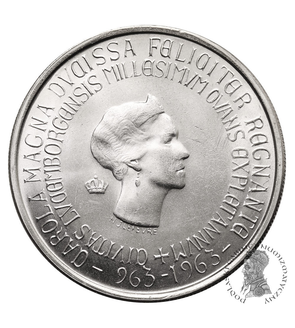 Luxembourg, Charlotte (1919-1964). 250 Francs 1963, Millennium of Luxembourg City