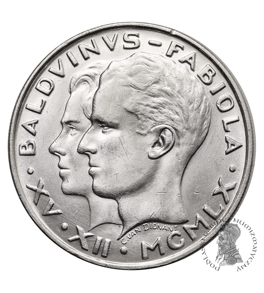 Belgium, Baudouin I (1951-1993). 50 Francs 1960, Marriage of King Baudouin to Doña Fabiola de Mora y Aragon